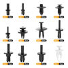 Picture of GOOACC 380Pcs Car Automotive Plastic, Metal, Nylon Push Pin Rivet with Fastener Remover Trim Clip Panel Body Interior Assortment Retainer Assortment Clips, (GRC-97),Black