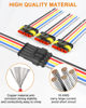 Picture of NAOEVO 5 Pin Connector Waterproof，16 AWG 5 Wire Connectors, Automotive Electrical Connectors Male And Female Way With Heat Shrink Tubing For Car Truck Boat Wire Connection, 6 Kits