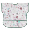 Picture of Bumkins Short Sleeve Bib for Girl or Boy, Toddler and Kids for 1-3 Years, Large Size, Essential Must Have for Junior Children, Eating, Mess Saving Soft Fabric Apron for Play, Floral Gray