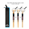 Picture of EASTROCK Drum Sticks Bag with 3 Pair Drumsticks, Drumstick Bag Drum Sticks Holder with Floor Tom Hook, Carrying Strap (Black)