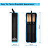 Picture of EASTROCK Drum Sticks Bag with 3 Pair Drumsticks, Drumstick Bag Drum Sticks Holder with Floor Tom Hook, Carrying Strap (Black)