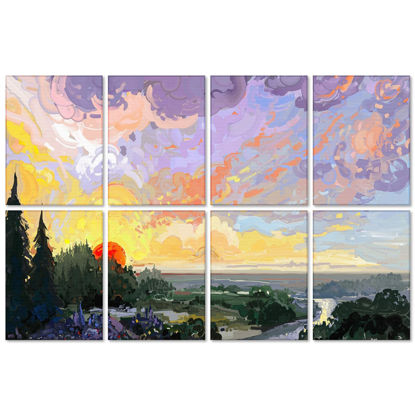 Picture of Art Acoustic Panels,48" x 32" Self-Adhesive Soundproof Wall Panels,8 Pack Decorative Sound Absorbing Acoustic Wall Panels for Living Room, Home& Offices (Oil Painting)