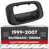 Picture of Tailgate Handle Bezel Trim - Compatible with 1999-2007 Chevrolet Silverado 1500, Silverado 2500, 01-07 Silverado 3500; 99-07 GMC Sierra 1500, Sierra 2500, 01-07 Sierra 3500 - Black - OEM 15228539