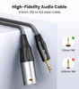 Picture of tisino 3.5mm to XLR Balanced Cable Adapter, Gold-Plated 1/8 inch Mini Jack Aux to XLR Male Mono Audio Cord for Cell Phone, Laptop, Speaker, Mixer - 1ft