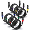 Picture of EBXYA XLR Cables, 3 Feet 6-Pack XLR Male to Female Microphone Cable, 3-Pin Balanced XLR Speaker Cable, Multi-Colored Mic Cord for Mic Mixer, Speaker Systems, Radio Station, Podcast