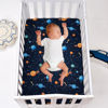 Picture of PHF 3 Pack Soft Mini Crib Sheets, Space Silky Pack N Play Sheets for Baby Boys Girls Neutral, Universal Fit for Pack N Play, Playard, Portable and Mini Crib Mattresses, Space
