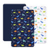Picture of PHF 3 Pack Soft Mini Crib Sheets, Dinosaur Silky Pack N Play Sheets for Baby Boys Girls, Universal Fit for Pack N Play, Playard, Portable and Mini Crib Mattresses,Navy Dinosaur
