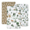 Picture of PHF 3 Pack Soft Mini Crib Sheets, Woodland Silky Pack N Play Sheets for Baby Boys Girls Neutral, Universal Fit for Pack N Play, Playard, Portable and Mini Crib Mattresses, Woodland