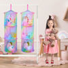 Picture of Basumee Stuffed Animals Net or Hammock 2 Pcs Stuffed Animals Storage Toy Net Hammock for Stuffed Animals Organizer Mesh Hammock Kids Girls Room Decor, Rainbow, 3 Tiers