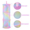 Picture of Basumee Stuffed Animals Net or Hammock 2 Pcs Stuffed Animals Storage Toy Net Hammock for Stuffed Animals Organizer Mesh Hammock Kids Girls Room Decor, Rainbow, 3 Tiers