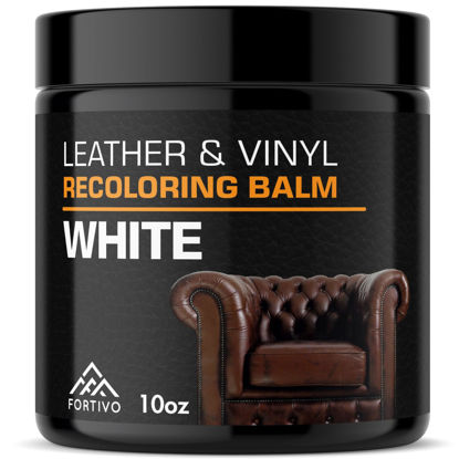 Picture of FORTIVO Leather Recoloring Balm, Leather Color Restorer, Leather Restorer for Couches, Leather Scratch Remover, Leather Scratch Repair, Leather Balm, Leather Restorer for Couches and Car Seats 10 oz