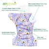 Picture of wegreeco Cloth Diapers 6 Pack with 6 Inserts & 1 Wet Bag, Washable Cloth Diapers for Babies, One Size Adjustable Reusable Diapers Baby (Leaves, Animals)