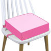 Picture of Toddler Booster Seat Dining, Washable 2 Straps Safety Buckle Kids Booster Seat for Dining Table, Portable Travel Increasing Cushion (Pink-PU)