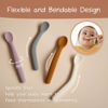 Picture of Moonkie Silicone Baby Spoons Set of 4, Two Sizes Feeding Spoon for First Stage 4+ Months, Baby Utensils with Case, Toddler Led Weaning Spoons, Bendable, Chewproof & Boil-proof