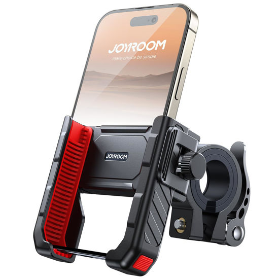 Picture of JOYROOM Motorcycle Bike Phone Mount Holder - Bicycle Handlebar Cell Phone Mount - Stroller Scooter Phone Clip for iPhone Samsung Galaxy 4.7''-7'' Smartphones