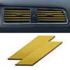 Picture of LivTee 20 Pieces Car Air Conditioner Decoration Strip for Vent Outlet, Universal Waterproof Bendable Air Vent Outlet Trim Decoration, Car Interior Accessories (Gold)