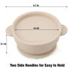 Picture of PandaEar 3 Pack Baby Bowls with Suction| Leak-Proof Stay Put Silicone Food Bowl with Lids for Babies Kids Toddlers Infants| Food Grade Soft Safe BPA-Free Silicone (Linen Brown Tan)