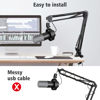 Picture of SUNMON Fifine K688 Boom Arm, Mic Stand Boom Arm Compatible with Fifine K688, Fifine Mic Boom Arm with 3/8" to 5/8" Screw Adapter Clip, Fifine K688 Microphone Stand with Cable Sleeve