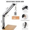 Picture of SUNMON Fifine K688 Boom Arm, Mic Stand Boom Arm Compatible with Fifine K688, Fifine Mic Boom Arm with 3/8" to 5/8" Screw Adapter Clip, Fifine K688 Microphone Stand with Cable Sleeve