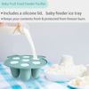 Picture of BigSpinach Silicone Baby Food Freezer Tray with Teething Popsicle Molds - Baby Fruit Feeder and Breastmilk Teether Combo