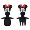 Picture of Bumkins Disney Baby Utensils Set, Chewtensils Silicone Spoons for Dipping, Self-Feeding, Baby Led Weaning, Trainer Learning, First Stage Eating, Soft Fork and Spoon, Babies 6 Months, Minnie Mouse