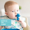 Picture of Bumkins Baby Utensils Set, Chewtensils Silicone Spoons for Dipping, Self-Feeding, Baby Led Weaning, Trainer Learning, First Stage Eating, Soft Practice Fork and Spoon, Babies 6 Months, Dark Blue