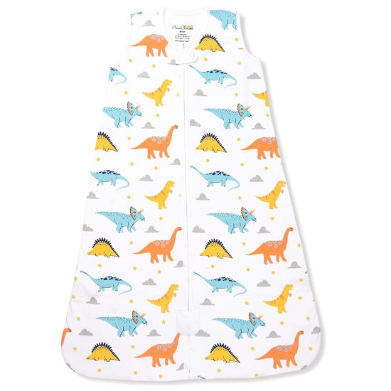 Picture of Baby Sleep Sack 1.0 TOG, Organic Cotton Baby Wearable Blanket with Two-Way Zipper, Swaddle Transition Baby Sleeping Bag, All-Season Sleep Sack for Newborn Infant Toddler Boy Girl, 12-18 Months, 1-Pack
