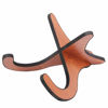 Picture of CC CAIHONG Ukulele Stand Floor Wooden Portable Folding Universal X frame Sturdy Non-Slip Stand for Ukelele, Mandolin, Violin and Banjo - Brown