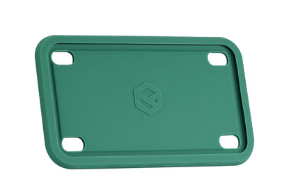 Picture of Rightcar Solutions Motorcycle Silicone License Plate Frames | The Original Premium Grade Silicone Bike Plate Frame | Rust Proof, Rattle Proof, Weather Proof License Plate Holder (Green)