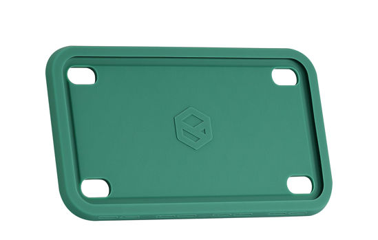 Picture of Rightcar Solutions Motorcycle Silicone License Plate Frames | The Original Premium Grade Silicone Bike Plate Frame | Rust Proof, Rattle Proof, Weather Proof License Plate Holder (Green)