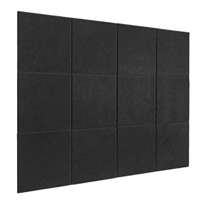 Picture of 12 Pack Acoustic Panels, 12 x 12 x 0.4 Inches Sound Panel with Double Side Tape, High Density Sound Proof Foam Panels, Soundproof Wall Panels, Soundproofing Panels for Echoes Absorption