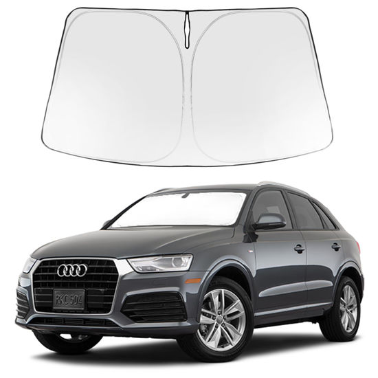 Picture of Proadsy 2024 Upgrade Windshield Sun Shade Custom Fit 2013-2018 Audi Q3 Foldable Front Sunshade Protector Sun Visor Blocks UV Rays Keep Car Cooler