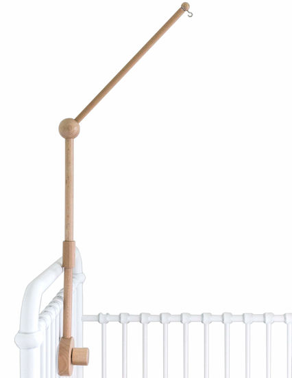 Picture of Crib Mobile Arm - Wooden Baby Mobile Hanger for Crib (31 inch, 100% Natural Beech Wood) - Mobile Holder for Crib Strong Anti Slip Attachment - Mobile Stand for Crib Nursery Décor