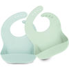 Picture of KeaBabies 2-Pack Silicone Bibs For Babies, Silicone Baby Bibs for Eating, Food-Grade Pure Silicone Bib, Toddler Bibs, Waterproof Bibs, Feeding Bibs, Silicon Bibs for Toddlers, Boys, Girls (Pastel Sky)