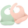 Picture of KeaBabies 2-Pack Silicone Bibs For Babies, Silicone Baby Bibs for Eating, Food-Grade Pure Silicone Bib, Toddler Bibs, Waterproof Bibs, Feeding Bibs, Silicon Bibs for Toddlers, Boys, Girls (Mellow)