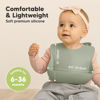 Picture of KeaBabies 2-Pack Silicone Bibs For Babies, Silicone Baby Bibs for Eating, Food-Grade Pure Silicone Bib, Toddler Bibs, Waterproof Bibs, Feeding Bibs, Silicon Bibs for Toddlers, Boys, Girls (Sage)