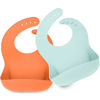 Picture of KeaBabies 2-Pack Silicone Bibs For Babies, Silicone Baby Bibs for Eating, Food-Grade Pure Silicone Bib, Toddler Bibs, Waterproof Bibs, Feeding Bibs, Silicon Bibs for Toddlers, Boys, Girls (Amaze)