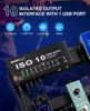 Picture of Mosky Guitar Pedal Power Supply 10 Isolated DC Output, 9V 12V 18V 300mA 500mA Effect Pedal Boards Power Supply with USB Port, Short Circuit Overcurrent Protection
