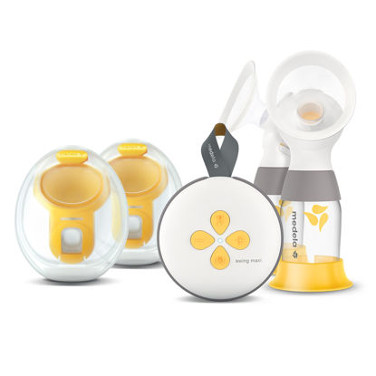 Picture of Medela Swing Maxi Pump Your Way Deluxe Bundle with Wearable in-Bra Collection Cups and PersonalFit Flex Breast Shields