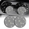 Picture of SINGARO Bling Cup Holder Coasters for Car, 2PCS Universal Non-Slip Cup Holder, Embedded Decorative Coasters, Shiny Crystal Car Interior Accessories Gifts for Women (White)