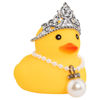 Picture of wonuu Car Rubber Duck, Yellow Duck Decoration Dashboard with Sun Hat Necklace Sunglasses for Car Dashboard Decorations, D-Duck-Queen Crown-Big Pearl