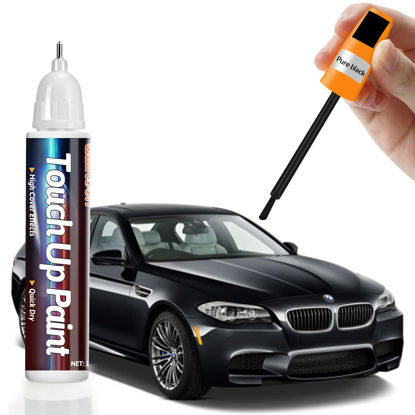 Picture of Touch Up Paint for Cars, Black Car Paint Scratch Repair, Two-In-One Car Touch Up Paint Fill Paint Pen, Quick & Easy Solution to Repair Minor Automotive Scratches 0.8 fl oz