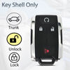 Picture of Key Fob Shell Case Replacement Fits for Chevy Silverado Colorado GMC Canyon Sierra 2014 2015 2016 2017 2018 2019 2020 2021 Keyless Entry Remote Control 4 Button Pad Outer Cover M3N-32337100