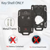 Picture of Key Fob Shell Case Replacement Fits for Chevy Silverado Colorado GMC Canyon Sierra 2014 2015 2016 2017 2018 2019 2020 2021 Keyless Entry Remote Control 4 Button Pad Outer Cover M3N-32337100