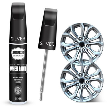 Picture of Silver Rim Touch Up Paint - Wheel Repair Kit Curb Rash, Quick And Easy Wheel Scratch Repair, Rim Paint For Car Wheel Repair