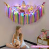 Picture of FIOBEE Stuffed Animals Net or Hammock with LED Light, Toy Hammock Hanging Stuffed Animals Storage Organizer Holder Room Décor for Nursery Kids Bedroom