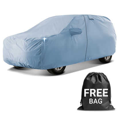 Picture of iCarCover 30-Layer Premium SUV Car Cover Waterproof All Weather | Rain Snow UV Sun Hail Protector for Automobiles | Automotive Accessories | Full Exterior Outdoor Cover Fit for SUV (174-178 inch)
