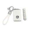 Picture of PIFOOG Car Key Case for Mazda 3 6 CX9 CX5 CX30 MX5 CX50 Accessories TPU Keys Fob Cover Shell Cute Bling Keychain Landyard Full Protection 4 Buttons Girly Women White Silver