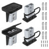 Picture of RVBOATPAT 120 Amp Battery Quick Disconnect Connector with Plug Mounting Panel Battery Cable Connector Battery Terminal Connectors Flush Mount Recessed Plate