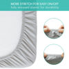 Picture of Bassinet Sheets Fit for Bellababy, Besrey and AMKE 3 in 1 Baby Bassinet(35"x21"),100% Cotton, 2 Pack, Ultra Soft Bassinet Sheet, Gray and Navy Blue